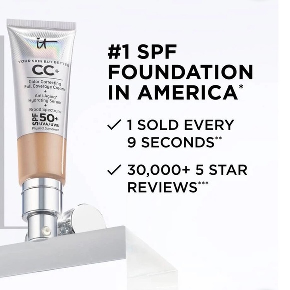 ☀️❤️CC+ CREAM FULL-COVERAGE FOUNDATION W/SPF 50+ (Fair Light) LOT OF 10 exp 5/25